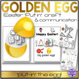 Easter Craft Golden Egg "Put-in" for Spring Speech and Spe