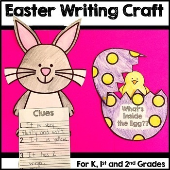 Preview of Easter Craft | Writing Bunny Craft | Easter Bulletin Board | Egg Rabbit Activity
