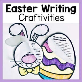Preview of How To Writing Easter Writing Prompts | Easter Egg Craft Holiday Writing Prompts