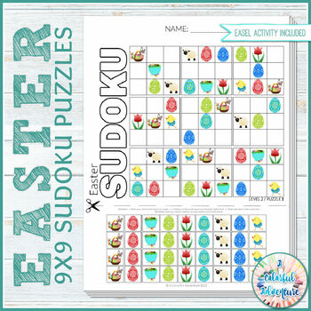 Preview of Easter Critical Thinking | 9x9 Sudoku Logic Puzzles | Fast Finisher Activity