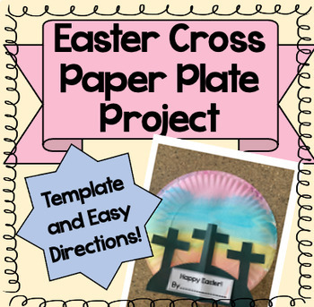 Preview of Easter Cross Craft (Template and Easy to Use Directions)