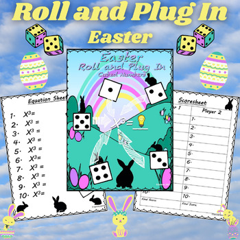 Preview of Easter Cubed Numbers Activity | 5th and 6th Grade Math Game