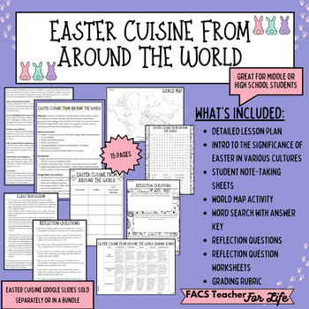 Preview of Easter Cuisine From Around The World Lesson:NO PREP, Middle or High School, FACS