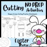 Easter Theme | Cutting Lines & Shapes No Prep Worksheets