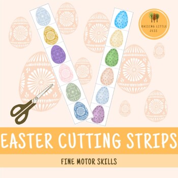 Preview of Easter Cutting Strips Free Montessori