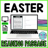 Easter DIGITAL Reading Passage & Questions - Self Grading