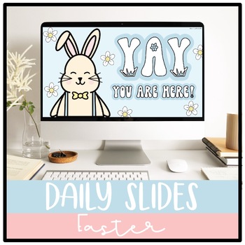 Preview of Easter Daily Slides Editable | Spring