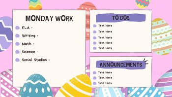 Preview of Easter Daily Slides Template