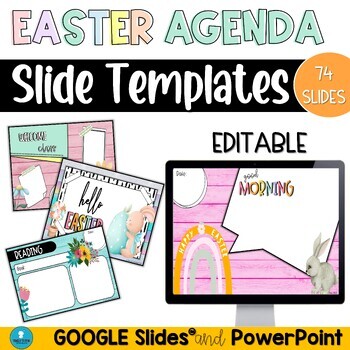 Preview of Easter Daily and Weekly Agenda Slide Templates for Google Slides and PowerPoint