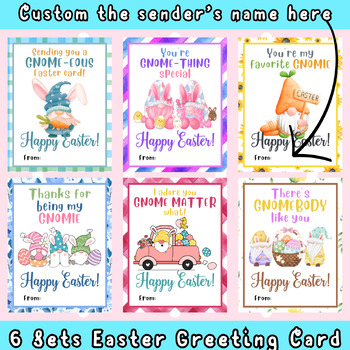 Preview of Easter Day Card Gnome Theme Printable Digital Card