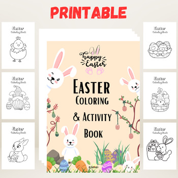 Preview of Easter Day Coloring & Activity Book For Kids