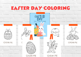 Easter Day Coloring BUNNY & EGGS - Worksheets coloring for