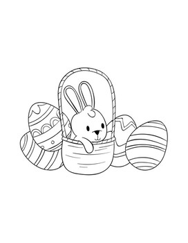 Easter Day Coloring Pages by Brain Printable Activity | TPT