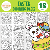 Easter Coloring Pages for kid (16 coloring pages + 2 writi