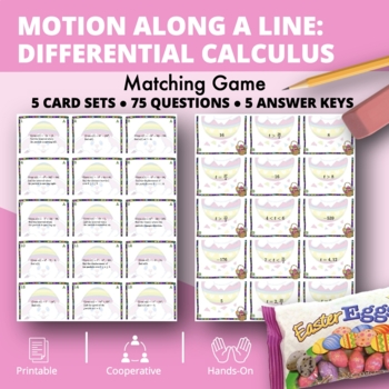 Preview of Easter: Derivatives Motion Along a Line Matching Game