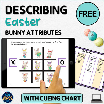 Preview of Easter Speech Therapy Describing Attributes Picture Games FREE