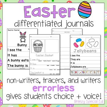 Preview of Easter Differentiated Journals - Writing for Special Education - Mini Pack