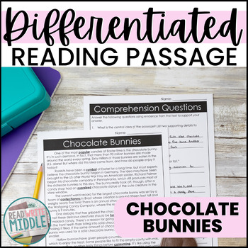 Preview of Easter Differentiated Reading Comprehension Passage and Questions