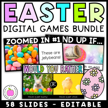 Preview of Easter Digital Activities and Games Bundle