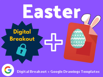 Preview of Easter Digital Activity Bundle (Digital Breakout, Google Drawings Templates)