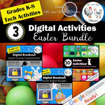 Preview of Easter Digital Bundle! - 2 Digital Breakouts, 50+ Easter Activities