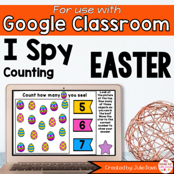 Preview of Easter Digital Counting Game Google Classroom