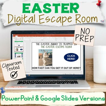 Preview of Easter Digital Escape Room - NO PREP Holiday Fact Trivia Research Fun Activity