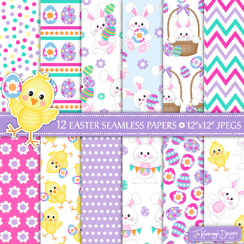 Preview of Easter Digital Papers, Easter Patterns, Easter (P35)