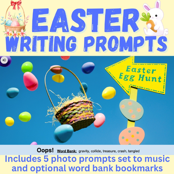 Preview of Easter Digital Photo Writing Prompts & Word Bank Bookmarks
