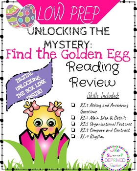 Preview of Easter Digital Unlocking the Mystery - Escape: Reading Review - 2nd