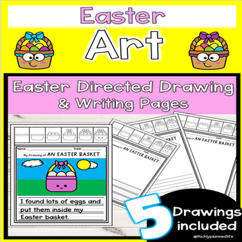 Preview of Easter Directed Drawing Art Writing Pages
