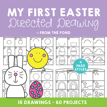 Preview of Easter Directed Drawing Packet
