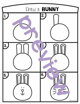 Easter Directed Drawing Packet by From the Pond | TPT