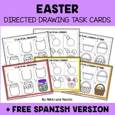Easter Directed Drawing Task Card Activities + FREE Spanish