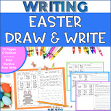 Easter Directed Drawing Writing Prompts - Print and Cursiv