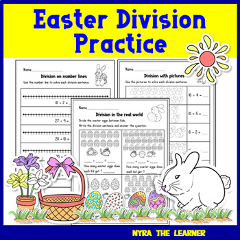 Preview of Division with picture, Division on number line, Division in real world|3rd Grade