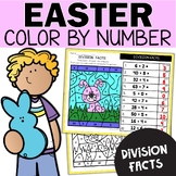 Easter Division Facts Color by Number Worksheets - Busy Wo