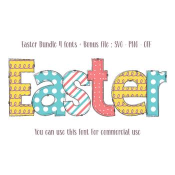 Preview of Easter Doodle Font For 1st 2nd 3rd, Easter Doodle alphabet, Easter Letters game
