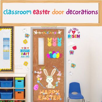 Preview of Easter Decorations | Classroom Easter Door & Bulletin Board Decorations