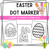 Easter Dot Marker Coloring Pages (13 pages)