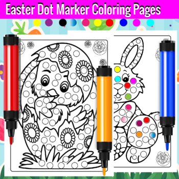 Happy Easter Dot Markers Activity Book: Simple And Fun Preschool