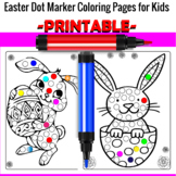 Easter Dot Marker Coloring Pages for Kids  -PRINTABLE-
