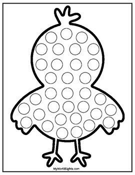 Easter Dot Marker Pages. Bingo Dauber Worksheets by The Printed Learner