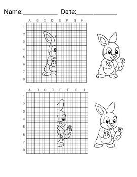 Preview of Easter Drawing with Grids Grades 1st - 4th