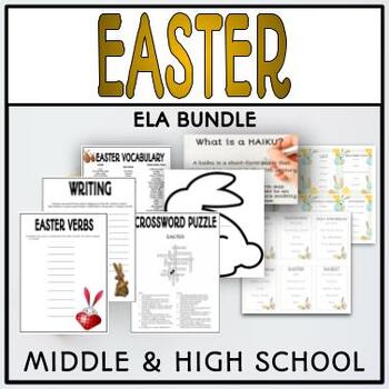 Preview of Easter ELA Bundle of Vocabulary games and Activities for Middle and High School