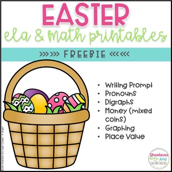 Preview of FREE Easter ELA and Math Printables