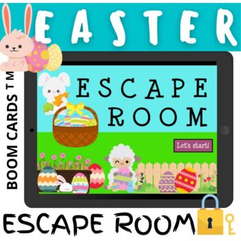 Preview of Easter ESCAPE ROOM - Boom Cards No Print No Prep