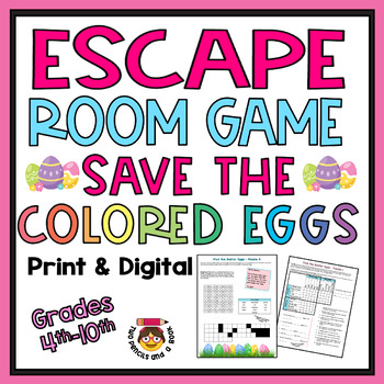 Preview of Easter ESCAPE ROOM: Find the Easter Bunny's Eggs Print & Digital
