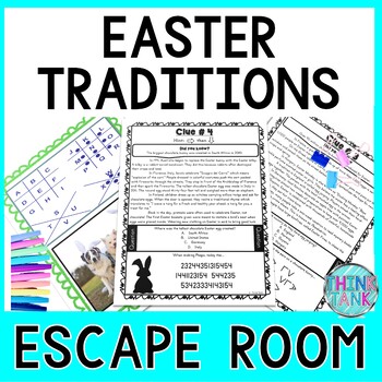 Preview of Easter ESCAPE ROOM - Reading Comprehension - Traditions Around the World