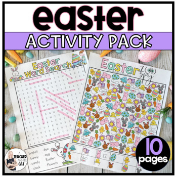 Preview of Easter Early Finisher Activity Pack | Word Search | Crossword